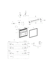 Freezer Door parts for Samsung Refrigerator RFG238AAPN/XAA / 0000 from AppliancePartsPros.com