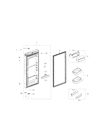 Refrigerator Door R parts for Samsung Refrigerator RFG238AAPN/XAA / 0000 from AppliancePartsPros.com