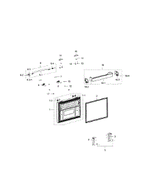 Freezer Door parts for Samsung Refrigerator RFG238AARS/XAA / 0001 from AppliancePartsPros.com