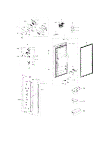 Refrigerator Door L parts for Samsung Refrigerator RFG238AAWP/XAA / 0000 from AppliancePartsPros.com