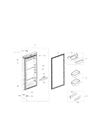 Refrigerator Door R parts for Samsung Refrigerator RFG238AAWP/XAA / 0000 from AppliancePartsPros.com