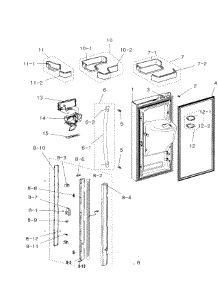 Left Door parts for Samsung Refrigerator RFG299ABRS/XAA / 0000 from AppliancePartsPros.com