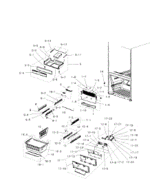 Freezer parts for Samsung Refrigerator RFG299ABRS/XAA / 0000 from AppliancePartsPros.com