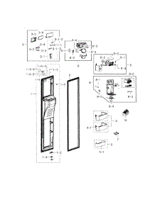 Freezer Door parts for Samsung Refrigerator RH22H8010SR/AA / 0000 from AppliancePartsPros.com