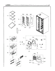 Fridge parts for Samsung Refrigerator RH25H5611BC/AA / 0002 from AppliancePartsPros.com
