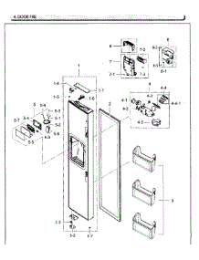 Door-Freezer parts for Samsung Refrigerator RH25H5611BC/AA / 0002 from AppliancePartsPros.com