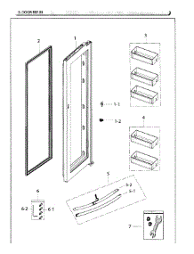 Door Ref Inner parts for Samsung Refrigerator RH25H5611BC/AA / 0002 from AppliancePartsPros.com