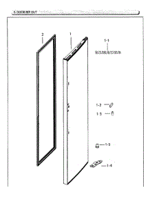 Door Ref Outer parts for Samsung Refrigerator RH25H5611BC/AA / 0002 from AppliancePartsPros.com