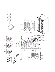 Fridge Asy parts for Samsung Refrigerator RH25H5611BC/AA / 0000 from AppliancePartsPros.com