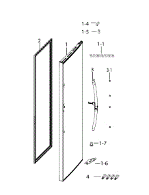 Door Fridge Out parts for Samsung Refrigerator RH25H5611BC/AA / 0000 from AppliancePartsPros.com