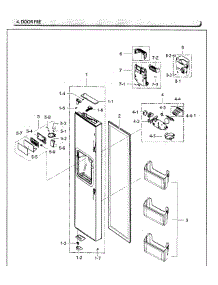 Door-Freezer parts for Samsung Refrigerator RH25H5611SG/AA / 0001 from AppliancePartsPros.com