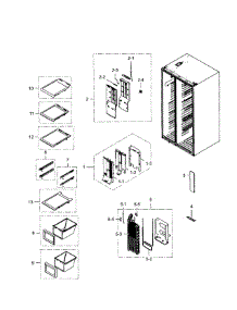 Freezer parts for Samsung Refrigerator RH25H5611SG/AA / 0000 from AppliancePartsPros.com