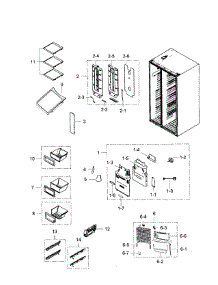 Fridge parts for Samsung Refrigerator RH25H5611SG/AA / 0000 from AppliancePartsPros.com