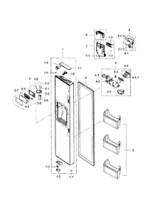 Freezer Door parts for Samsung Refrigerator RH25H5611SG/AA / 0000 from AppliancePartsPros.com