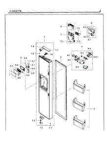 Door-Freezer parts for Samsung Refrigerator RH25H5611SR/AA / 0002 from AppliancePartsPros.com