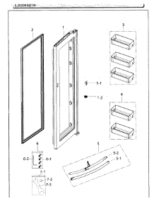 Door Ref Inner parts for Samsung Refrigerator RH25H5611SR/AA / 0002 from AppliancePartsPros.com