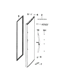 Door-Outer-Fridge parts for Samsung Refrigerator RH25H5611SR/AA / 0000 from AppliancePartsPros.com