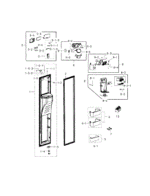 Freezer Door parts for Samsung Refrigerator RH29H8000SR/AA / 0000 from AppliancePartsPros.com