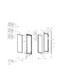 Fridge Door parts for Samsung Refrigerator RH29H8000SR/AA / 0000 from AppliancePartsPros.com