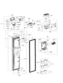 Left Door parts for Samsung Refrigerator RH30H9500SR/AA / 0001 from AppliancePartsPros.com