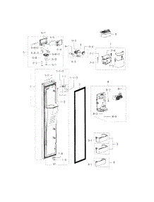 Door-Freezer parts for Samsung Refrigerator RH30H9500SR/AA / 0000 from AppliancePartsPros.com