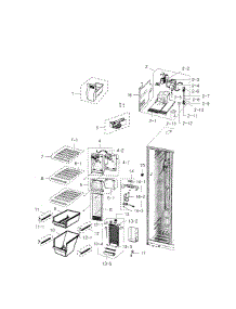Freezer parts for Samsung Refrigerator RS2530BWP/XAA / 0000 from AppliancePartsPros.com