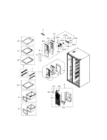 Freezer parts for Samsung Refrigerator RS25H5121BC/AA / 0000 from AppliancePartsPros.com