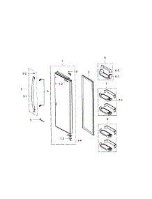 Refrigerator Door parts for Samsung Refrigerator RS25H5121SR/AA / 0000 from AppliancePartsPros.com