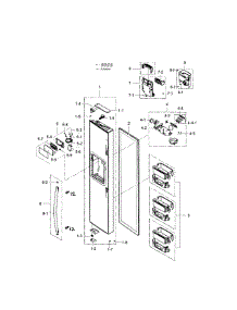 Freezer Door parts for Samsung Refrigerator RS25H5121WW/AA / 0000 from AppliancePartsPros.com