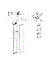 Freezer Door parts for Samsung Refrigerator RS25J500DSR/AA / 0000 from AppliancePartsPros.com