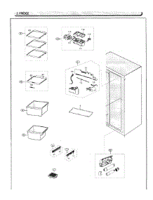 Refrigerator parts for Samsung Refrigerator RS25J500DWW/AA / 0001 from AppliancePartsPros.com