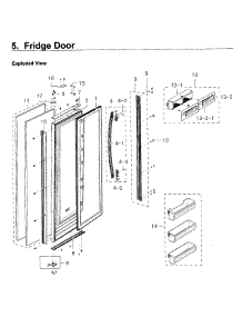Fridge Door parts for Samsung Refrigerator RS27FDBTNSR/AA / 0000 from AppliancePartsPros.com