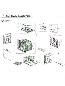 Cavity Double Parts parts for Samsung Wall Oven NV51K6650DG/AA / 0000 from AppliancePartsPros.com
