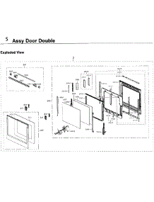Door Double parts for Samsung Wall Oven NV51K6650DG/AA / 0000 from AppliancePartsPros.com