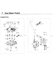 Steam Parts 2 parts for Samsung Wall Oven NV51K6650DG/AA / 0000 from AppliancePartsPros.com