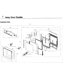 Door Double parts for Samsung Wall Oven NV51K6650DS/AA / 0000 from AppliancePartsPros.com