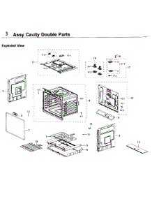 Cavity Double Parts parts for Samsung Wall Oven NV51K7770DG/AA / 0000 from AppliancePartsPros.com