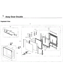 Door Double parts for Samsung Wall Oven NV51K7770DG/AA / 0000 from AppliancePartsPros.com