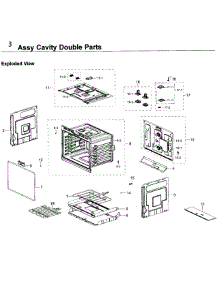 Cavity Double Parts parts for Samsung Wall Oven NV51K7770DS/AA / 0000 from AppliancePartsPros.com