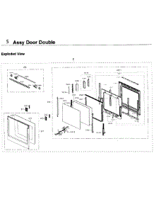 Door Double parts for Samsung Wall Oven NV51K7770DS/AA / 0000 from AppliancePartsPros.com
