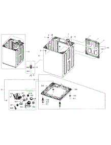 Frame parts for Samsung Washer WA40J3000AW/A2 / 0001 from AppliancePartsPros.com