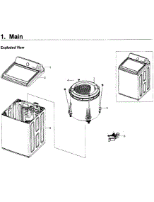 Main parts for Samsung Washer WA40J3000AW/A2 / 0011 from AppliancePartsPros.com
