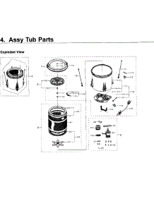 Tub Parts parts for Samsung Washer WA40J3000AW/A2 / 0011 from AppliancePartsPros.com
