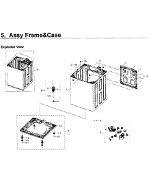 Frame & Case parts for Samsung Washer WA40J3000AW/A2 / 0011 from AppliancePartsPros.com
