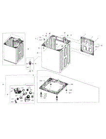 Frame parts for Samsung Washer WA40J3000AW/A2 / 0000 from AppliancePartsPros.com