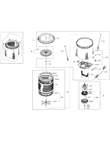 Tub Parts parts for Samsung Washer WA45H7000AP/A2 / 0000 from AppliancePartsPros.com