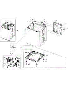 Frame parts for Samsung Washer WA45H7000AP/A2 / 0000 from AppliancePartsPros.com