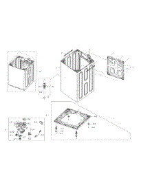 Frame parts for Samsung Washer WA45K7600AW/A2 / 0000 from AppliancePartsPros.com