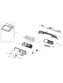 Control Panel parts for Samsung Washer WA48H7400AP/A2 / 0001 from AppliancePartsPros.com