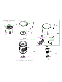 Tub Parts parts for Samsung Washer WA48H7400AP/A2 / 0000 from AppliancePartsPros.com